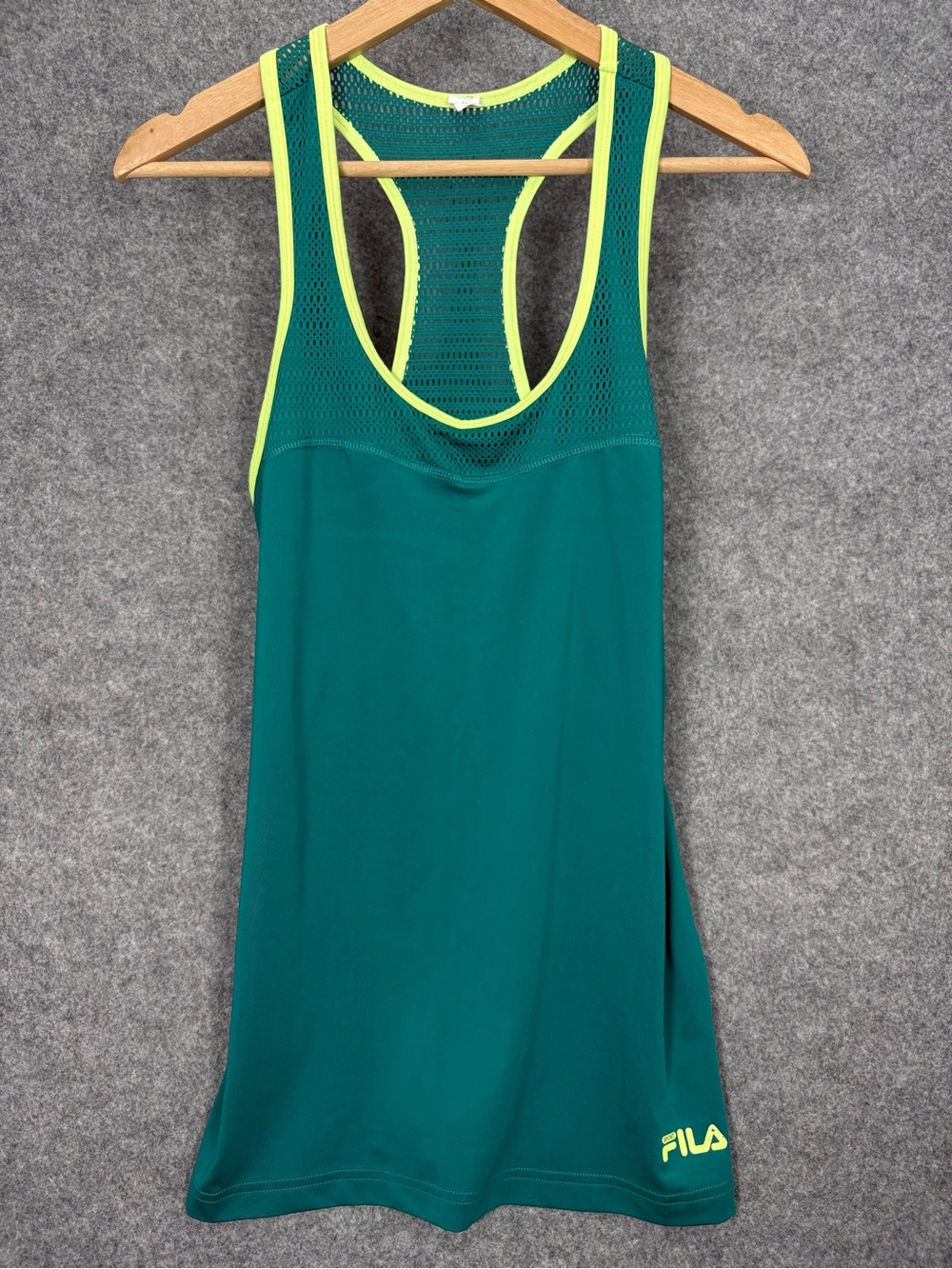 Fila Sport Performance Racerback Workout Tank Top Green Medium